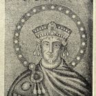Illusztráció - Ravenna, Sant'Apollinare Nuovo, Justinianos mozaikportréja a déli oldalhajóból