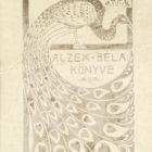 Ex libris - Aczek Béla könyve