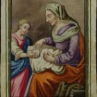 Szentkép - Szent Anna tanítja a gyermek Máriát