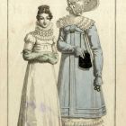 Divatkép - nő és leány viselet,melléklet, Journal des Ladies et des Modes, Costume Parisien
