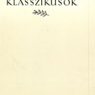 Terv - Gyergyai Albert: Klasszikusok c .művének címlapja