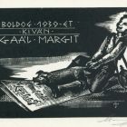 Alkalmi grafika - Újévi üdvözlőlap: Boldog 1939-et kíván Gaál Margit
