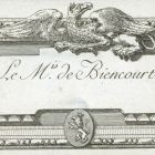 Ex libris - Le M.is de Biencourt
