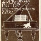 Műlap - Thék Endre zongora, butor épületasztalos munkák gyára, plakátpályázat
