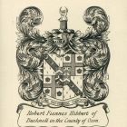 Ex libris - Robert Fiennes Hibbert of Bucknell címeres