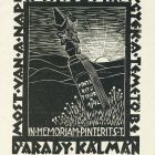 Ex libris - Dr. Arady Kálmán-In memoriam Pinterits T( ibor)