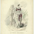 Divatkép - jelmezek a Les Modes Parisiennes 1870-es évfolyamából