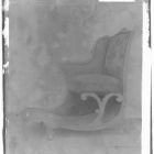 Üvegnegatív - karosszék, sarokba való, párnázott, francia, 18.század, Eszterházy kastély, Fertőd