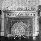 Üvegnegatív - kandallókeret,,dél-olasz, 19. század eleje, Ráth György Múzeum