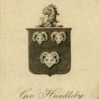 Ex libris - Heo. Hundleby címeres