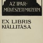 Terv - az Iparművészeti Múzeum ex libris kiállítási katalógusának címlapjához