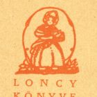 Ex libris - Loncy könyve