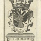 Ex libris - IS de Benzoni címeres