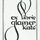 Ex libris - Glasner Kató