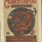 Terv - címlap:„Munkás Naptár 1921. évre”