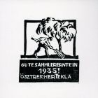 Alkalmi grafika - Újévi üdvözlet: Gutesammlererntein 1935! Ösztreicher Tekla