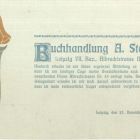 Céghirdető kártya - Buchhandlung A. Stern számára