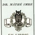 Ex libris - Dr. Máthé Imre ex libris