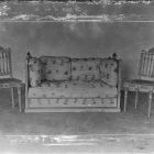 Üvegnegatív - pamlag és két szék,  XVI. Lajos kora, Eszterházy kastély, Fertőd