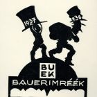 Alkalmi grafika - Újévi üdvözlet: BUÉK 1937 Bauer Imréék