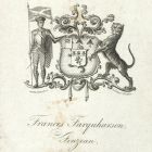 Ex libris - Francis Farquharson of Finzean címeres
