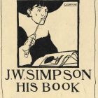 Ex libris - J. W. Simpson (ipse)