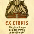 Ex libris - Buchhandlungsgehilfen-Ve. zu Straßburg i. E.