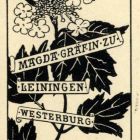 Ex libris - Magda Gräfin zu Leiningen-Westerburg