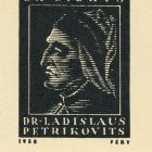 Ex libris - Dr Ladislaus Petrikovits