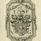 Ex libris - Johann Franz von Glaser címeres