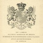 Ex libris - Baron de Braye címeres