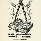 Ex libris - M. Kir. Kulturmérnöki Hivatal Debrecen