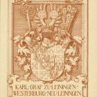 Ex libris - Karl Graf zu Leiningen Westerburg-Neu-Leiningen