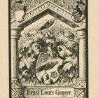 Ex libris - Erns Louis Gugger.