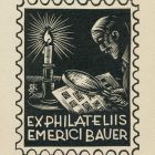 Ex libris - Ex philateliis Emerici Bauer