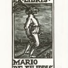 Ex libris - Mario de Filippis (Commedia dell'arte figura - harlekin)