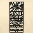 Céghirdető kártya - Wiener Werkstätte, Produkivgenossenschaft von Kunsthandwerken
