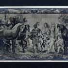 Fénykép - Merkur IV. Henriknek és nejének Medici Máriának két lovat vezet elő c. gobelin a XIII. Lajos lovagló leckéi sorozatból, Baldass, Ludwig: Die Wiener
Gobelinsammlung c. műből