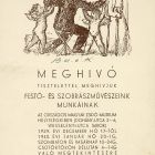 Alkalmi grafika - Meghívó: Országos Magyar Zsidó Múzeum kiállítása, OMIKE kulturtanácsa