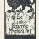 Ex libris - Benito Mussolini