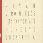 Alkalmi grafika - Újévi üdvözlet: BUÉK Biró Miklós könyvnyomtató