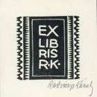 Ex libris - RK (Radványi Károly) -ipse