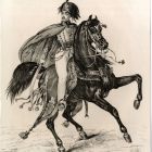 Illusztráció - Abdul-Medjid, Törökország szultánja lovon, melléklet, Bilder-Magazin für allgemeine Weltkunde oder geographisch-ethnographische Bilder-Gallerie