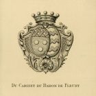 Ex libris - Baron de Fleury címeres