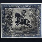 Fénykép - Lajos király lovon c. gobelin a XIII. Lajos lovagló leckéi sorozatból, Baldass, Ludwig: Die Wiener Gobelinsammlung c. műből