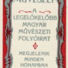 Könyvjelző - Magyar Művészet c. folyóirat reklámja