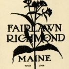 Ex libris - Fairlawn Richmond Maine