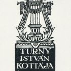 Ex libris - Turny István kottája