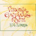 Ex libris - Virginia Galvanaus Kaite
