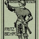 Ex libris - Fritz Behr